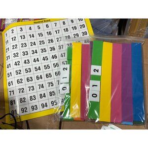 Math 100 Number Counting Set For Kids With Hundreds Board & Tiles